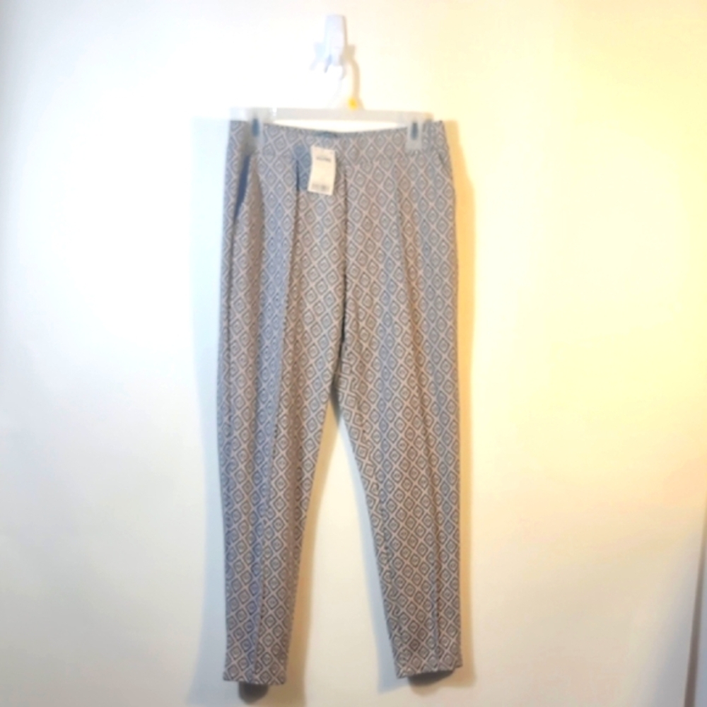 Next Women's Pull On Skinny Pants Size 12 Geometric Patterned Pants New with tag